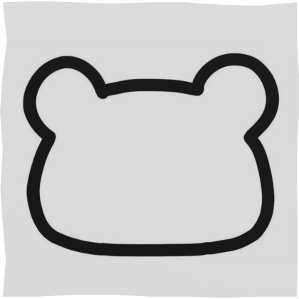 ♡ bear face outline sticky note Roblox item