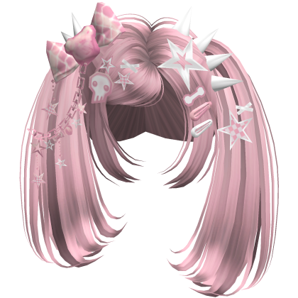 ♡ Scene Spiky Moe Pigtails (Ash Pink)