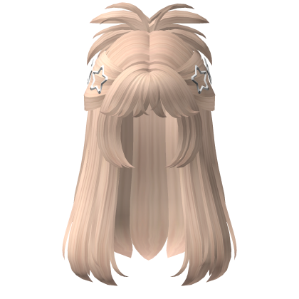Straight Pinned Hair w/ Clips (Blonde) Roblox item