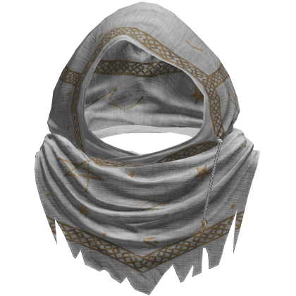 White Sorcerer Distressed Rune Hood Roblox item