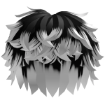 Black and White Messy Hair