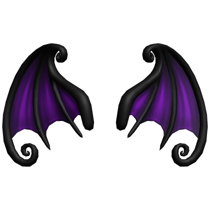 Purple Swirly Bat Wings