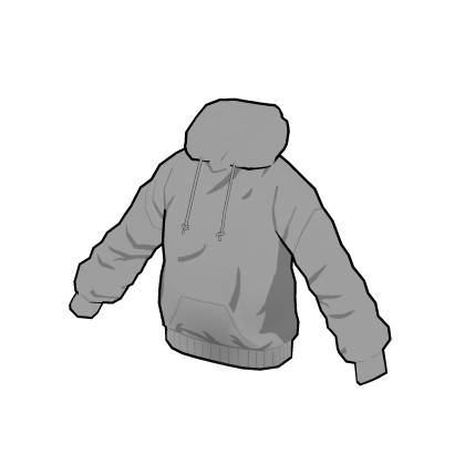 Black on White Toon Hoodie thumbnail
