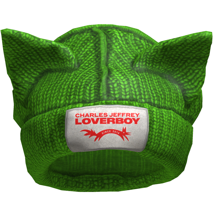 Green Bunny Ears Beanie