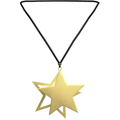 Y2K Star Necklace 3.0 (Black & Gold)