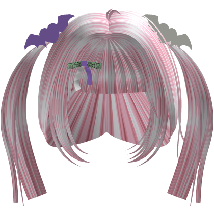 cute baby low pink pigtails bat halloween 