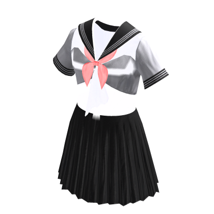 Anime School Girl Uniform | White & Black thumbnail