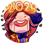 New Year's 2025 Roblox badge thumbnail