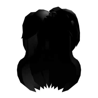 ♡ | Cute Flowy Kawaii Fully Black Hair Roblox item
