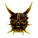 Shattered Golden Oni Skull Mask