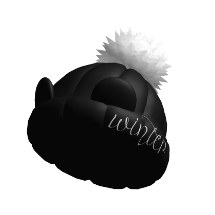 ⋆｡˚ ❆ black winter bear beanie Roblox item