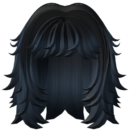 Cute Emo Messy Wolfcut Hair in Dark Blue Roblox item