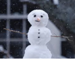 A snowman says hi
