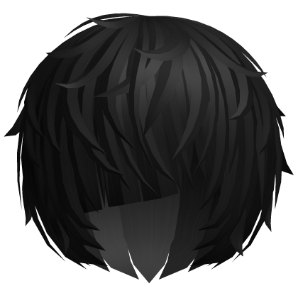^,…,^ black messy vkei anime emo moe hair 