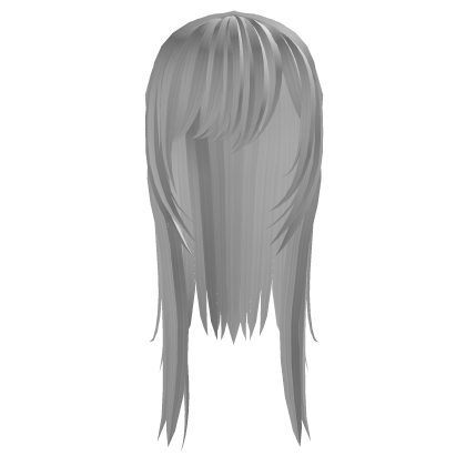 ★ WHITE CYBER EMO LONG SCENE WISPY HAIR Roblox item