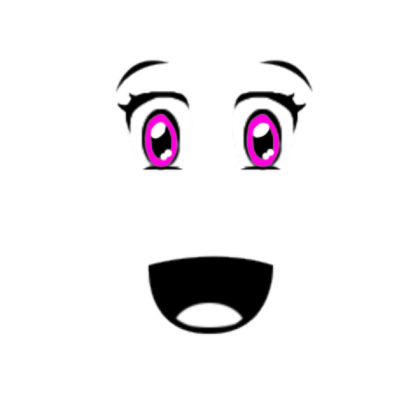 Anime Surprise Face: Pink Eyes Roblox decal