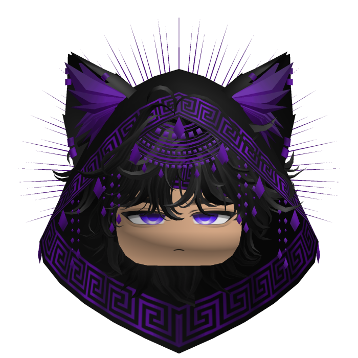 Egyptian Mullet w/ Divine Purple Black Hood