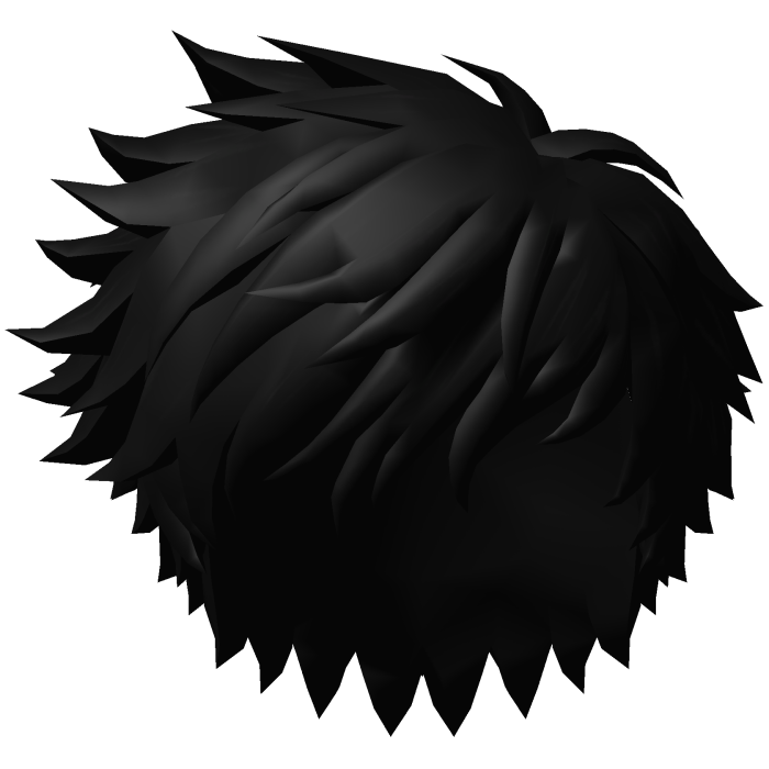 Black Messy Anime Hair