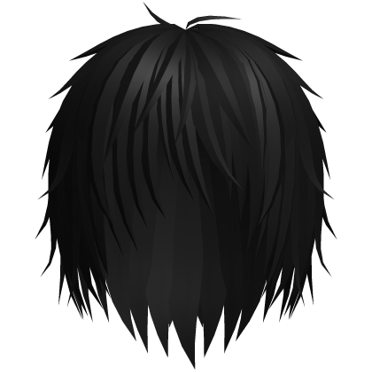 vkei emo boy anime wispy hair (black) Roblox item