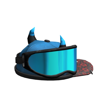 blue snapback w dirt bike goggles Roblox item