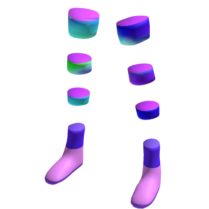 Pastel Rainbow Legs & Shoes