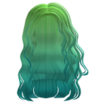 Y2K Green/Blue Long Hair