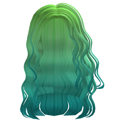 Y2K Green/Blue Long Hair