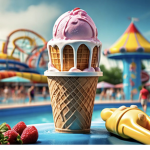 Violet ice cream & chillando at waterpark