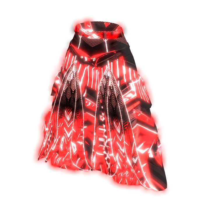 MOG - ✨ EMISSIVE GLOW ✨ Red Zipper Pants