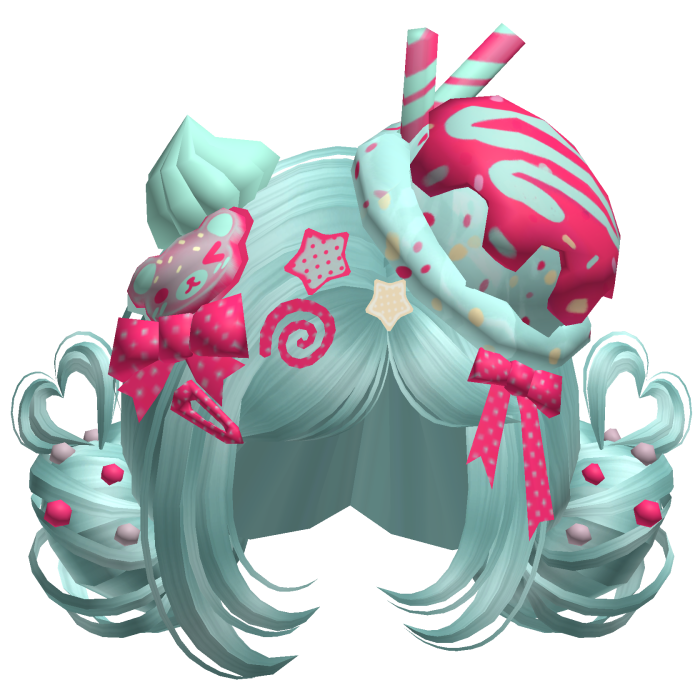 ♡ Ice Cream Girly Buns (Cotton Candy)