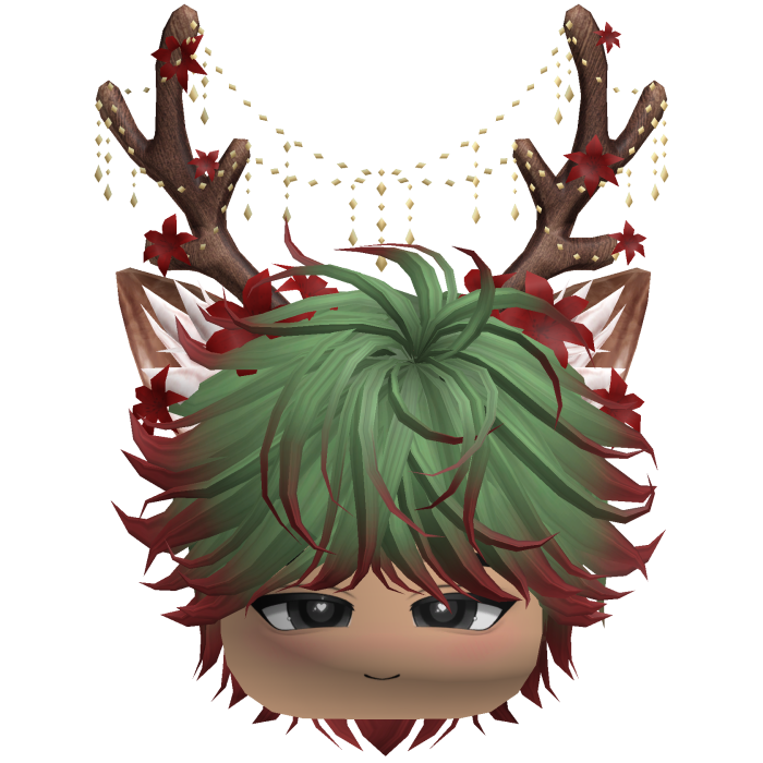 Christmas Messy Hair w/ Antlers