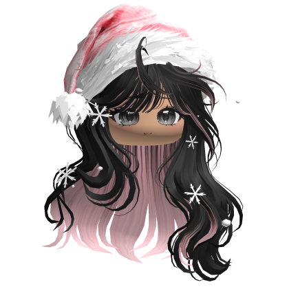Christmas Waves w/Santa Hat (Black&Pink)