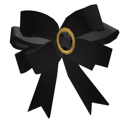 Double Bow Hair Clip Black ♥ Roblox item