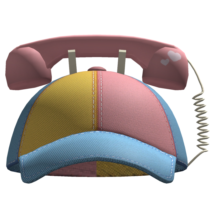 Telephone Cap Phone Hat Kidcore Cutesy