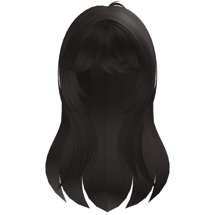 sweet overgrown messy straight hair in dark ash