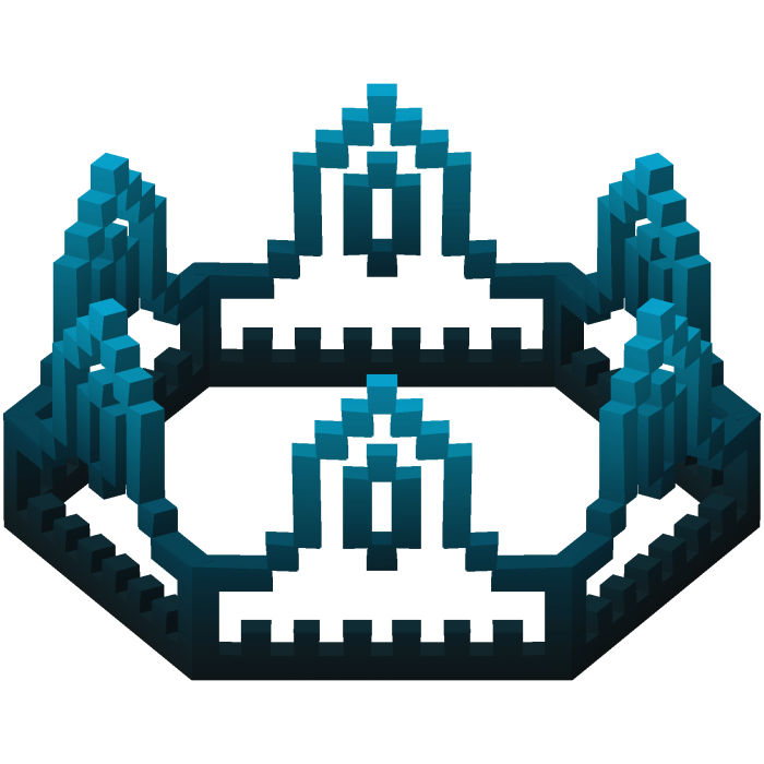Blue 8-Bit Royal Crown Outline Recolor (Addon)