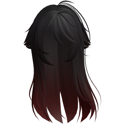 Black & Red Shy Moe Cat Girl Windy Whispy Hair Roblox item