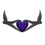 Purple Owl Heart Crown