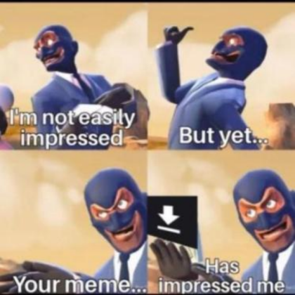 Tf2 spy is impressed and downloads your meme Roblox decal