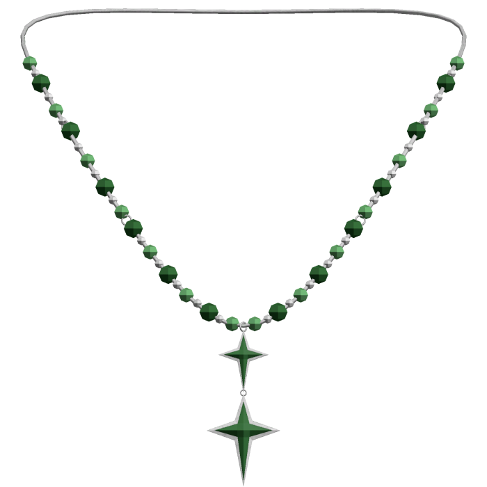 green shiny sparkle necklace 3.0
