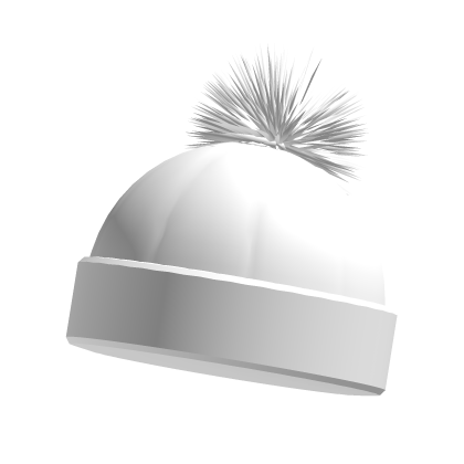 white beanie with one pom 