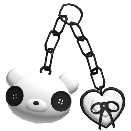 🤍 kawaii bear plushie charm keychain white