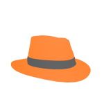 Orange Neon Fedora