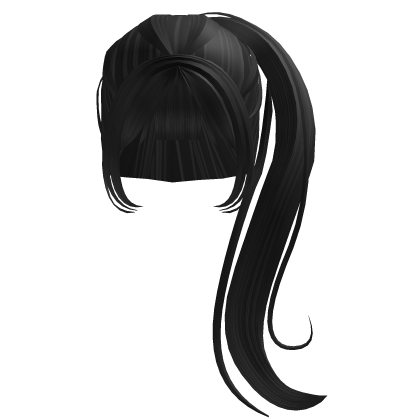 Wavy Long Side Ponytail in Black Roblox item