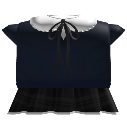 ୨ৎ cute ribbon school uni w/ plaid skirt in blue thumbnail