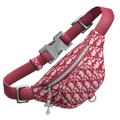 Pink Dior Crossbody Designer Bag with Cross Charm Roblox item