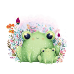 frog army in a pond