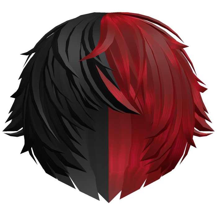 messy black&white vampire emo anime hair w tufts