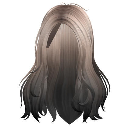 Messy Long Oceanic Wavy Hair (Platinum Black) Roblox item