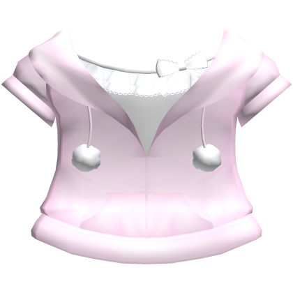 Winter cozy simple zipped pink white hoodie